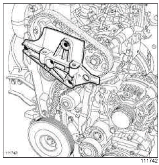 Renault Clio. Timing belt: Removal - Refitting