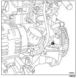 Renault Clio. Timing belt: Removal - Refitting