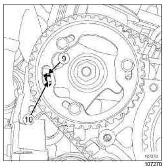 Renault Clio. Timing belt: Removal - Refitting