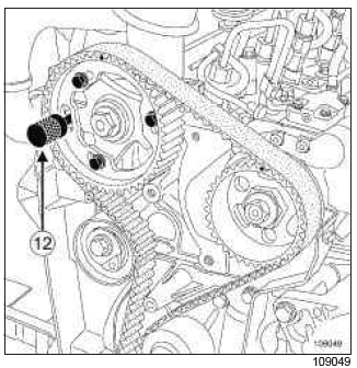 Renault Clio. Timing belt: Removal - Refitting