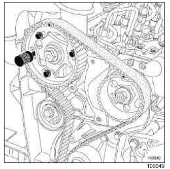 Renault Clio. Timing belt: Removal - Refitting