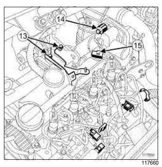 Renault Clio. Rocker cover: Removal - Refitting