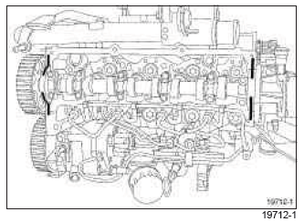 Renault Clio. Rocker cover: Removal - Refitting