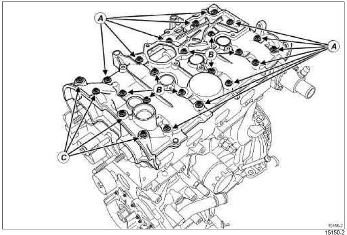 Renault Clio. Rocker cover: Removal - Refitting