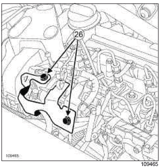 Renault Clio. Engine - gearbox assembly: Removal - Refitting