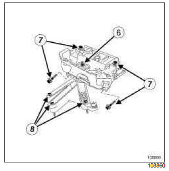 Renault Clio. Left-hand suspended engine mounting: Removal - Refitting