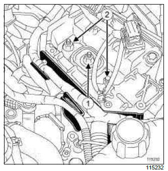 Renault Clio. Left-hand suspended engine mounting: Removal - Refitting