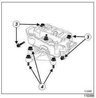 Renault Clio. Left-hand suspended engine mounting: Removal - Refitting