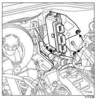 Renault Clio. Left-hand suspended engine mounting: Removal - Refitting