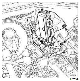 Renault Clio. Left-hand suspended engine mounting: Removal - Refitting