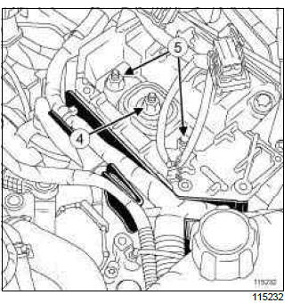 Renault Clio. Left-hand suspended engine mounting: Removal - Refitting