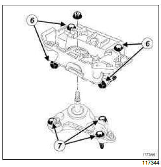 Renault Clio. Left-hand suspended engine mounting: Removal - Refitting