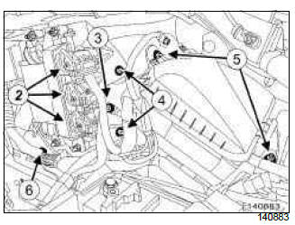 Renault Clio. Left-hand suspended engine mounting: Removal - Refitting