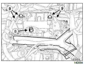 Renault Clio. Left-hand suspended engine mounting: Removal - Refitting