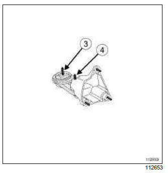 Renault Clio. Lower engine tie-bar: Removal - Refitting