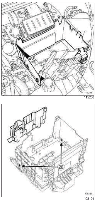 Renault Clio. Engine - gearbox assembly: Removal - Refitting