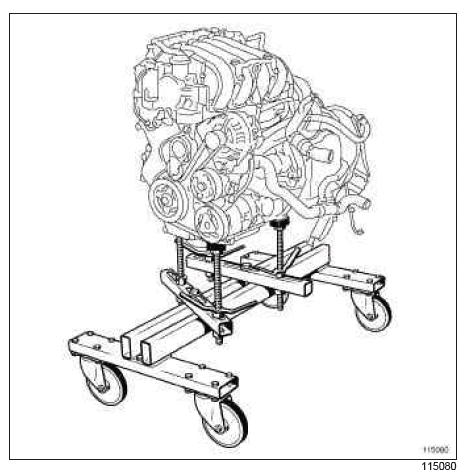 Renault Clio. Engine - gearbox assembly: Removal - Refitting