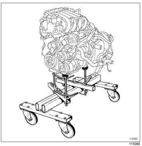 Renault Clio. Engine - gearbox assembly: Removal - Refitting