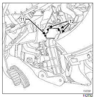 Renault Clio. Mixing motor: Removal - Refitting