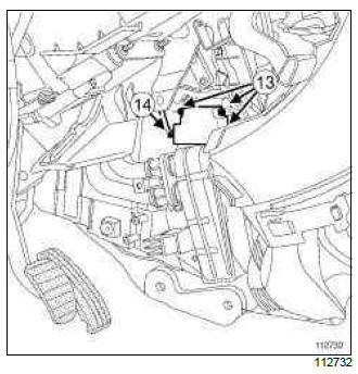 Renault Clio. Mixing motor: Removal - Refitting