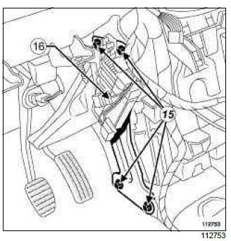 Renault Clio. Mixing motor: Removal - Refitting