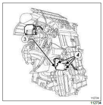 Renault Clio. Mixing motor: Removal - Refitting