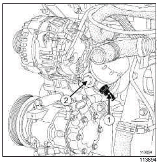 Renault Clio. Oil-coolant heat exchanger: Removal - Refitting