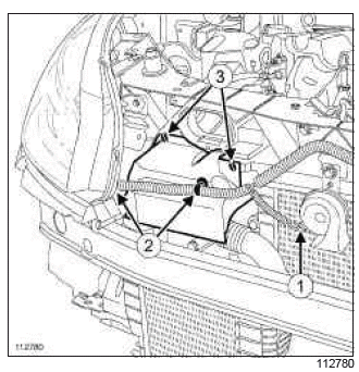 Renault Clio. Oil-coolant heat exchanger: Removal - Refitting