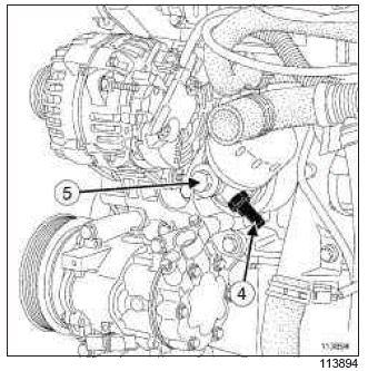 Renault Clio. Oil-coolant heat exchanger: Removal - Refitting