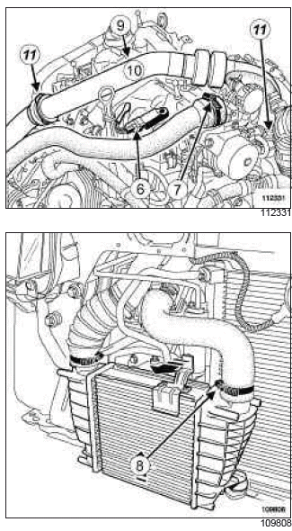 Renault Clio. Oil-coolant heat exchanger: Removal - Refitting