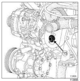 Renault Clio. Oil-coolant heat exchanger: Removal - Refitting