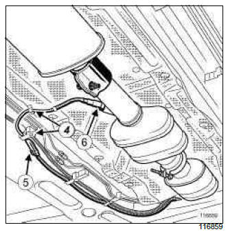 Renault Clio. Oxygen sensors: Removal - Refitting