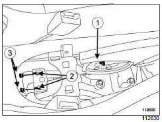 Renault Clio. Parking brake cables: Removal - Refitting