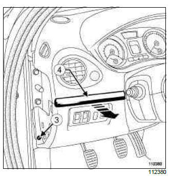 Renault Clio. Passenger compartment fan assembly control unit: Removal - Refitting