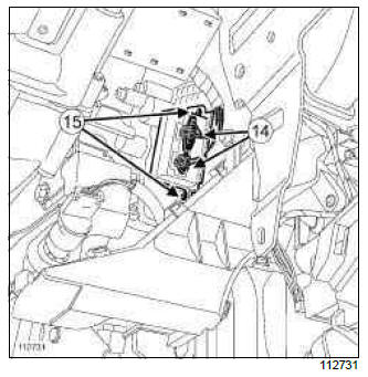 Renault Clio. Passenger compartment fan assembly control unit: Removal - Refitting