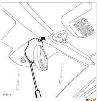 Renault Clio. Passenger compartment temperature sensor: Removal - Refitting