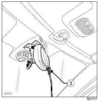 Renault Clio. Passenger compartment temperature sensor: Removal - Refitting