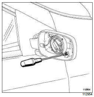 Renault Clio. Exterior air temperature sensor: Removal - Refitting