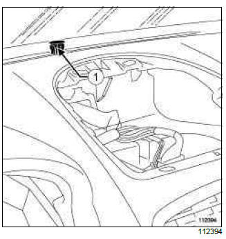 Renault Clio. Solar radiation sensor: Removal - Refitting