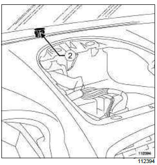 Renault Clio. Solar radiation sensor: Removal - Refitting