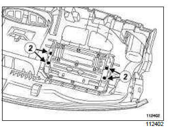 Renault Clio. Passenger's frontal airbag: Removal - Refitting 