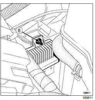 Renault Clio. Pre-postheating unit: Removal - Refitting