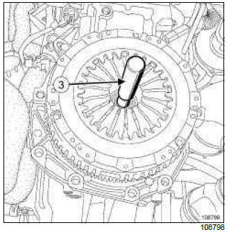 Renault Clio. Pressure plate - Disc: Removal - Refitting