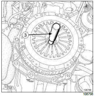 Renault Clio. Pressure plate - Disc: Removal - Refitting