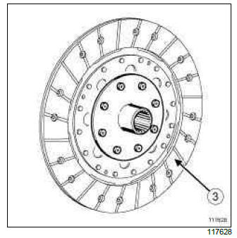 Renault Clio. Pressure plate - Disc: Removal - Refitting