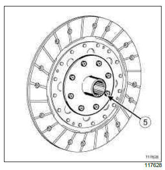 Renault Clio. Pressure plate - Disc: Removal - Refitting