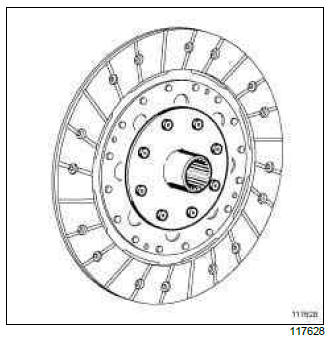 Renault Clio. Pressure plate - Disc: Removal - Refitting