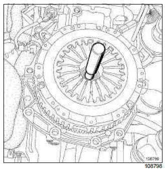 Renault Clio. Pressure plate - Disc: Removal - Refitting