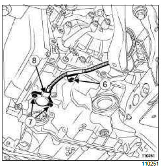 Renault Clio. Pressure sensor: Removal - Refitting