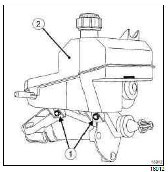 Renault Clio. Pump assembly reservoir: Removal - Refitting